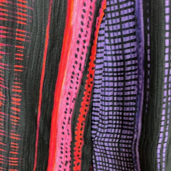 Dressori Silk Striped Button Up 3/4 Sleeve Blouse Women Size S - Picture 3 of 5